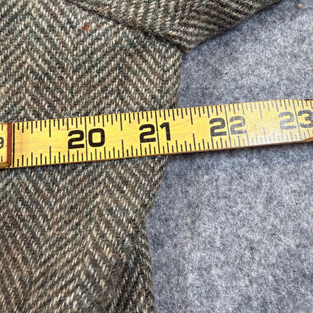 Cricketeer Porteous Mens 40R Wool Herringbone Blazer Brown Grey Sport Coat VTG - Picture 7 of 10